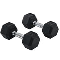 2x8kg Hex Dumbbell Rubber Weights Sets Hexagonal Gym Fitness Lifting Home