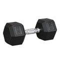 12.5KG Single Rubber Hex Dumbbell Portable Hand Weights Dumbbell Home Gym
