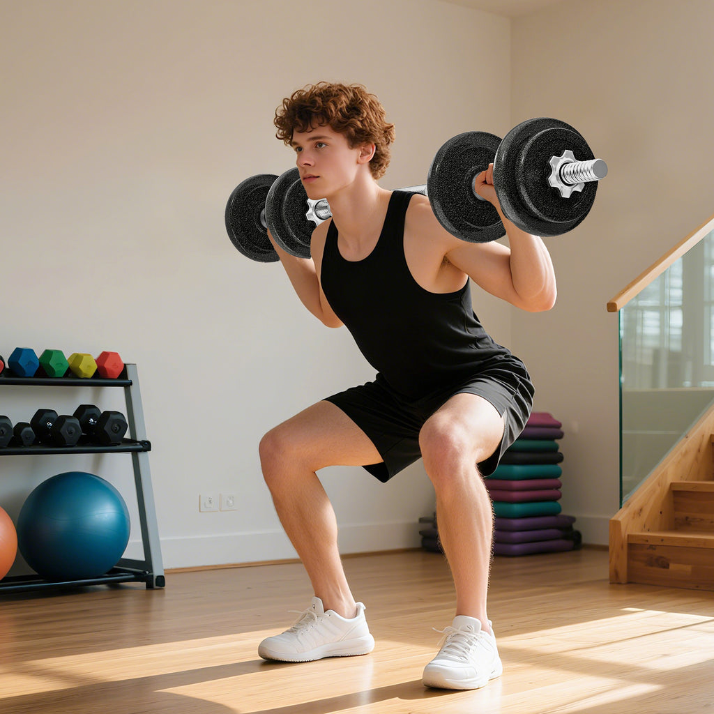 SPORTNOW 2-in-1 Adjustable Dumbbells Set, 20kg Weights