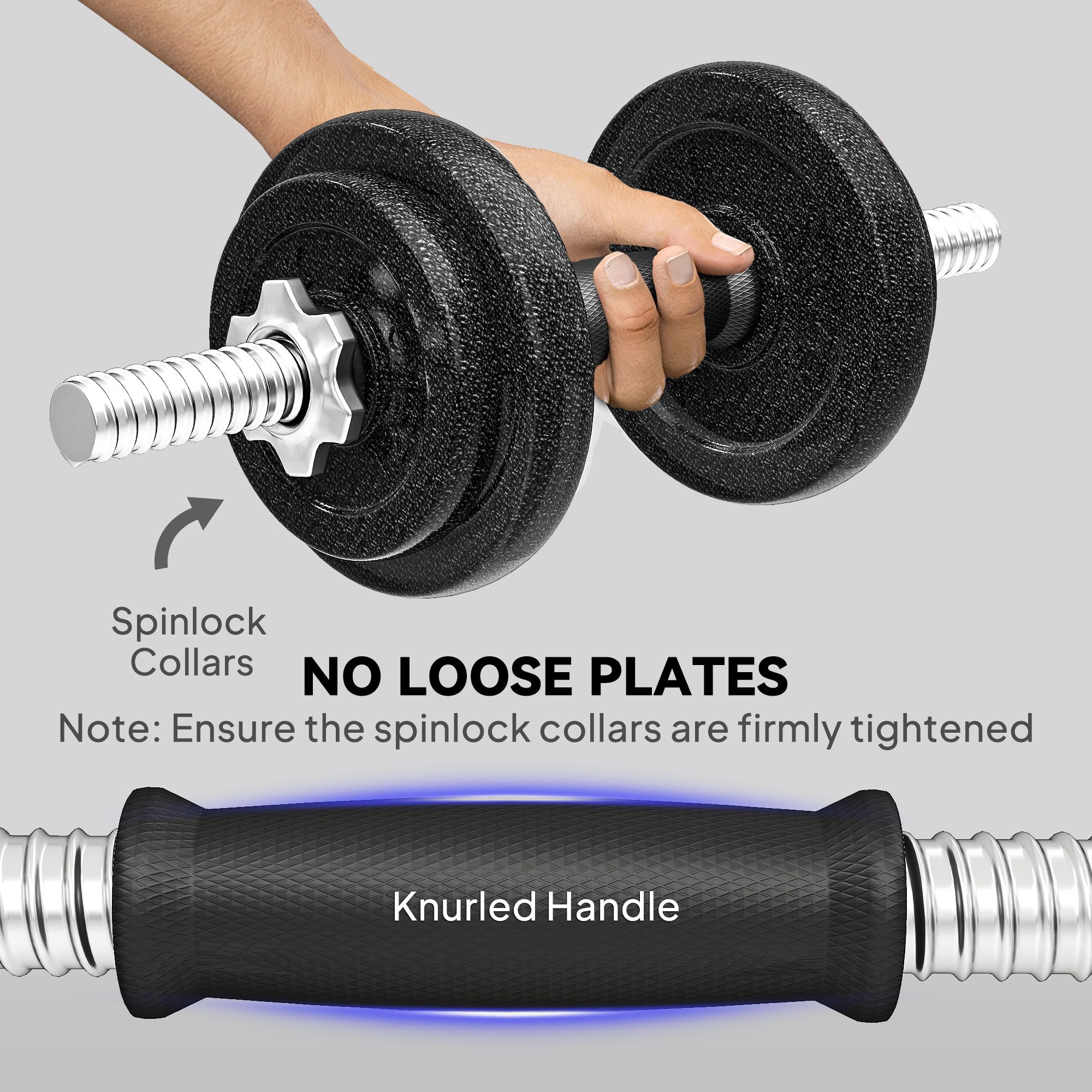 SPORTNOW 2-in-1 Adjustable Dumbbells Set, 20kg Weights