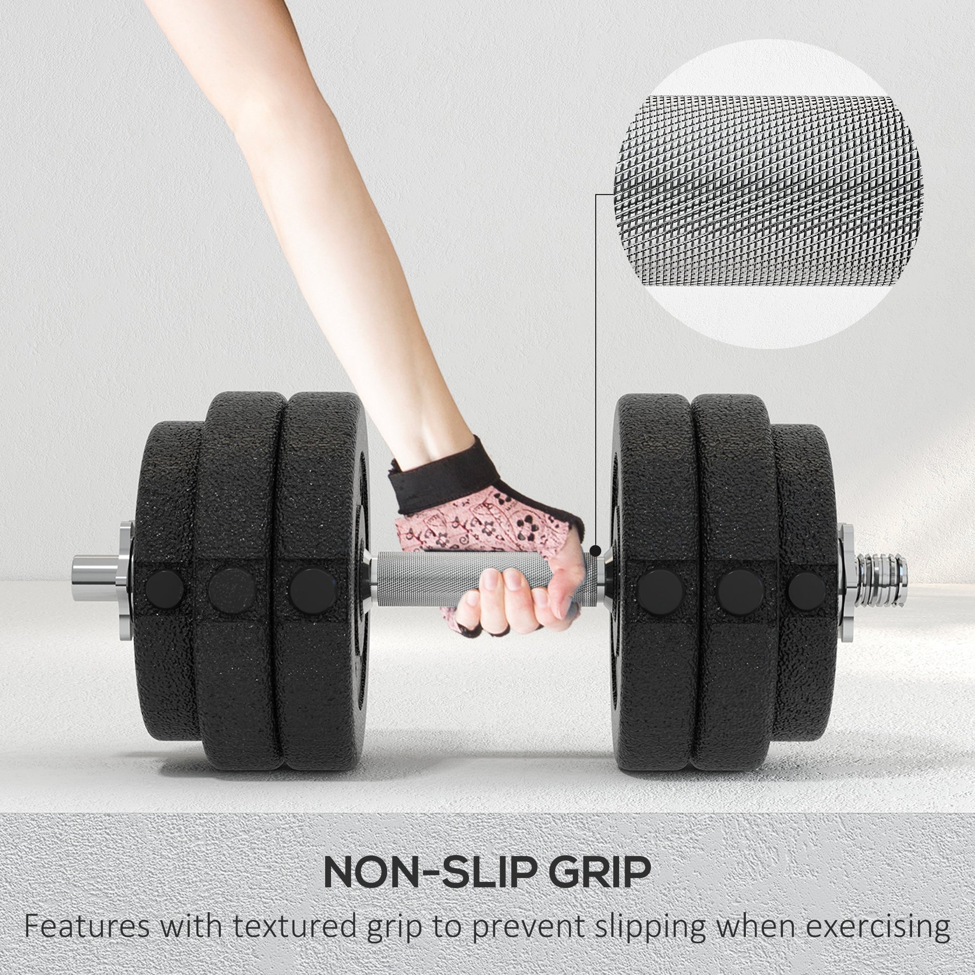 30KG Adjustable Dumbbells Set, Hand Weights Set For Home