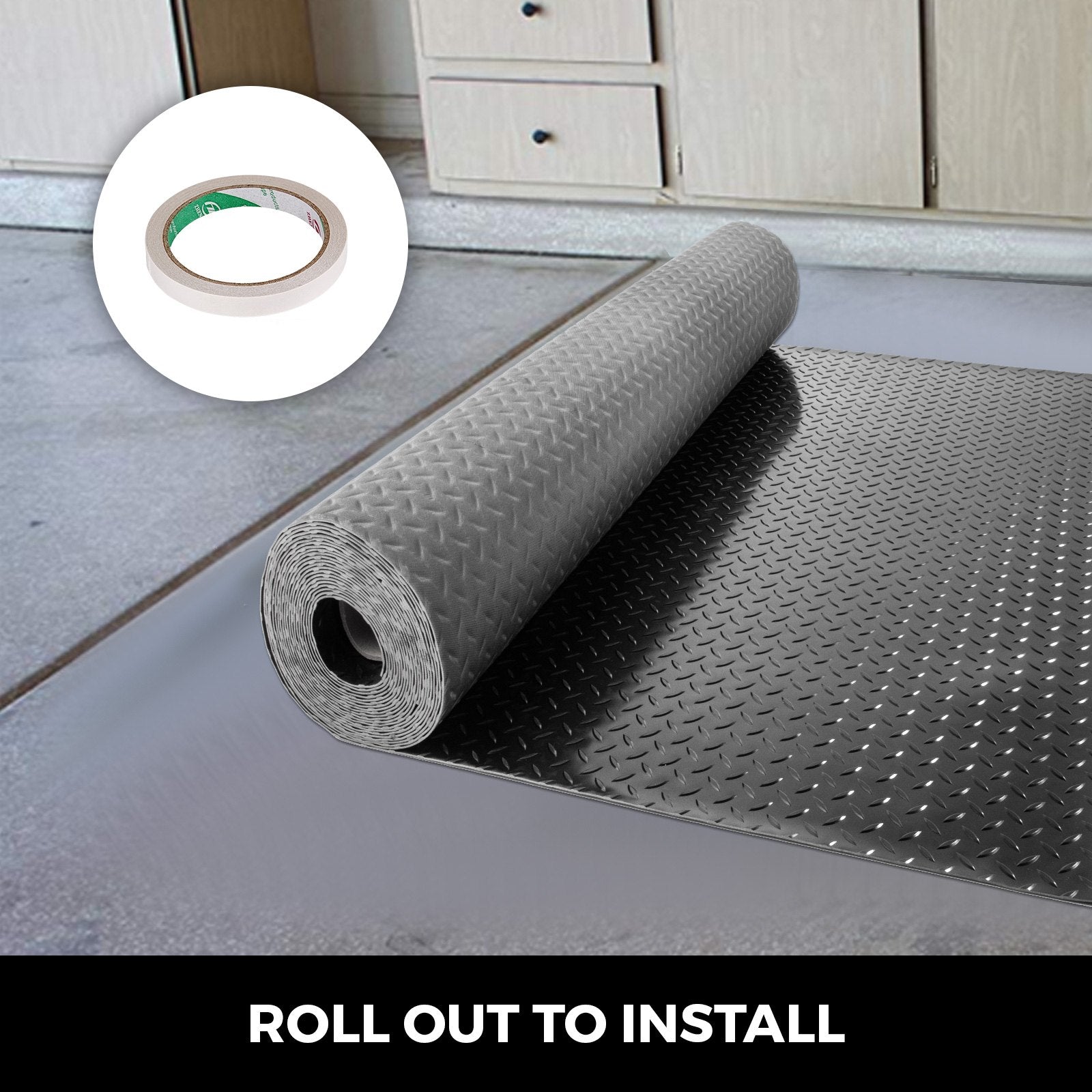 Garage Floor Mats 2 Rolls 17 X 3.6 Ft Garage Mat 2.5mm Thickness