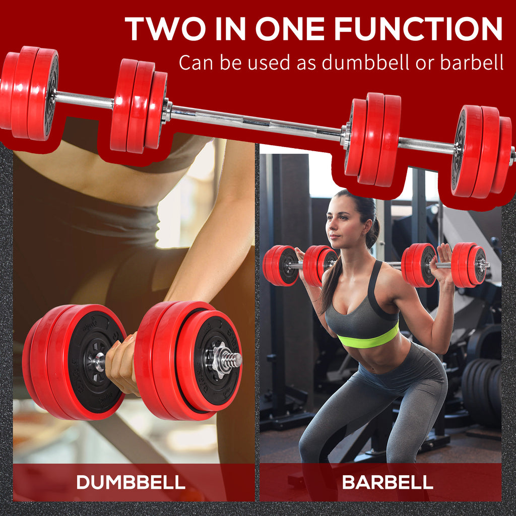 Adjustable Dumbbell Set, 66lbs Convertible to Barbell Weight Set